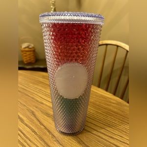 Starbucks rainbow tumbler no straw